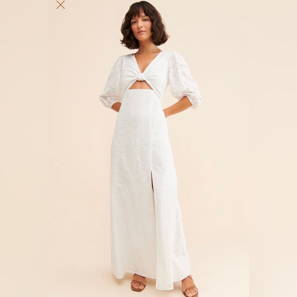 Hutch- Elegant White Maxi Dress